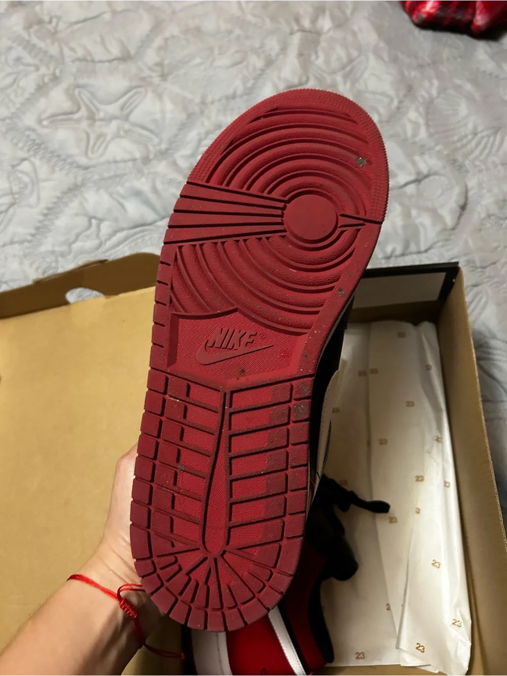 Jordan Air Jordan 1 Low in Black, Red & White